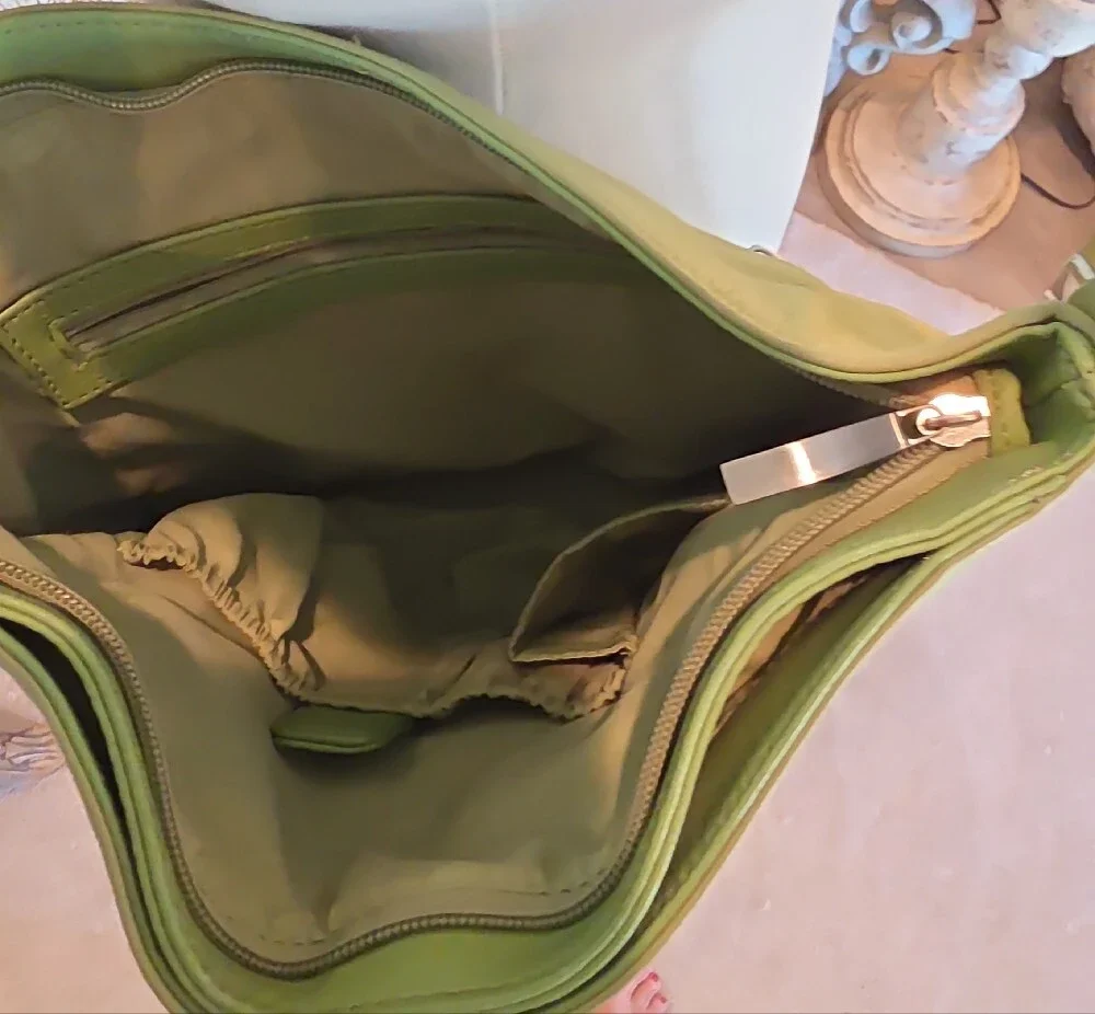 Stone & Co. Light Green Leather Shoulder Bag